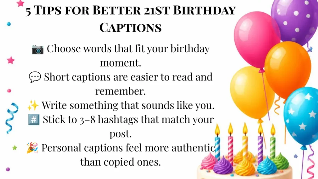 Tips for Choosing the Perfect 21st Birthday Caption
