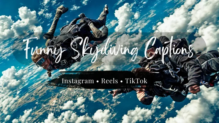 skydiving captions funny