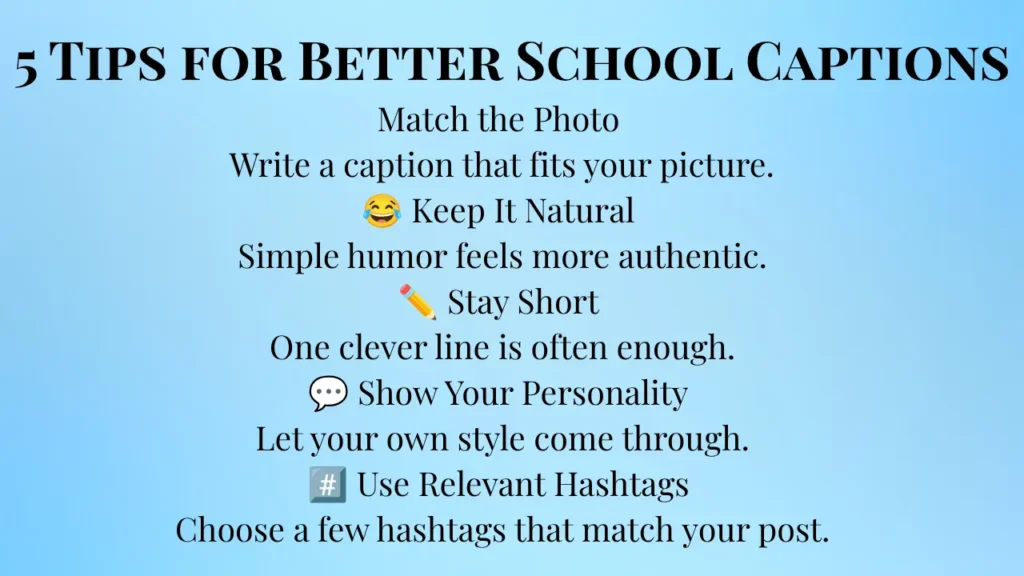 How to Write Funny School Captions