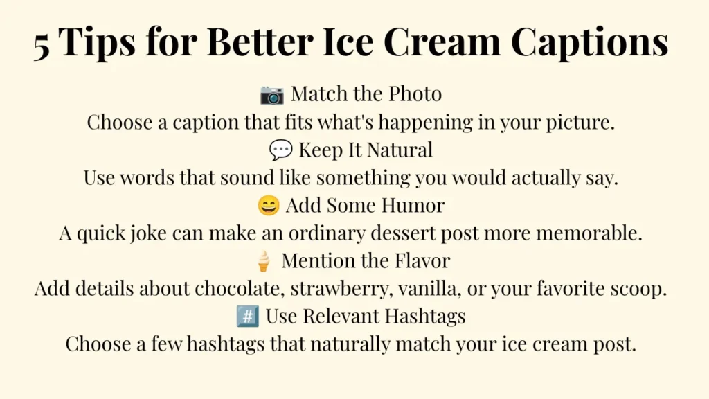 How to Choose the Perfect Ice Cream Caption?
