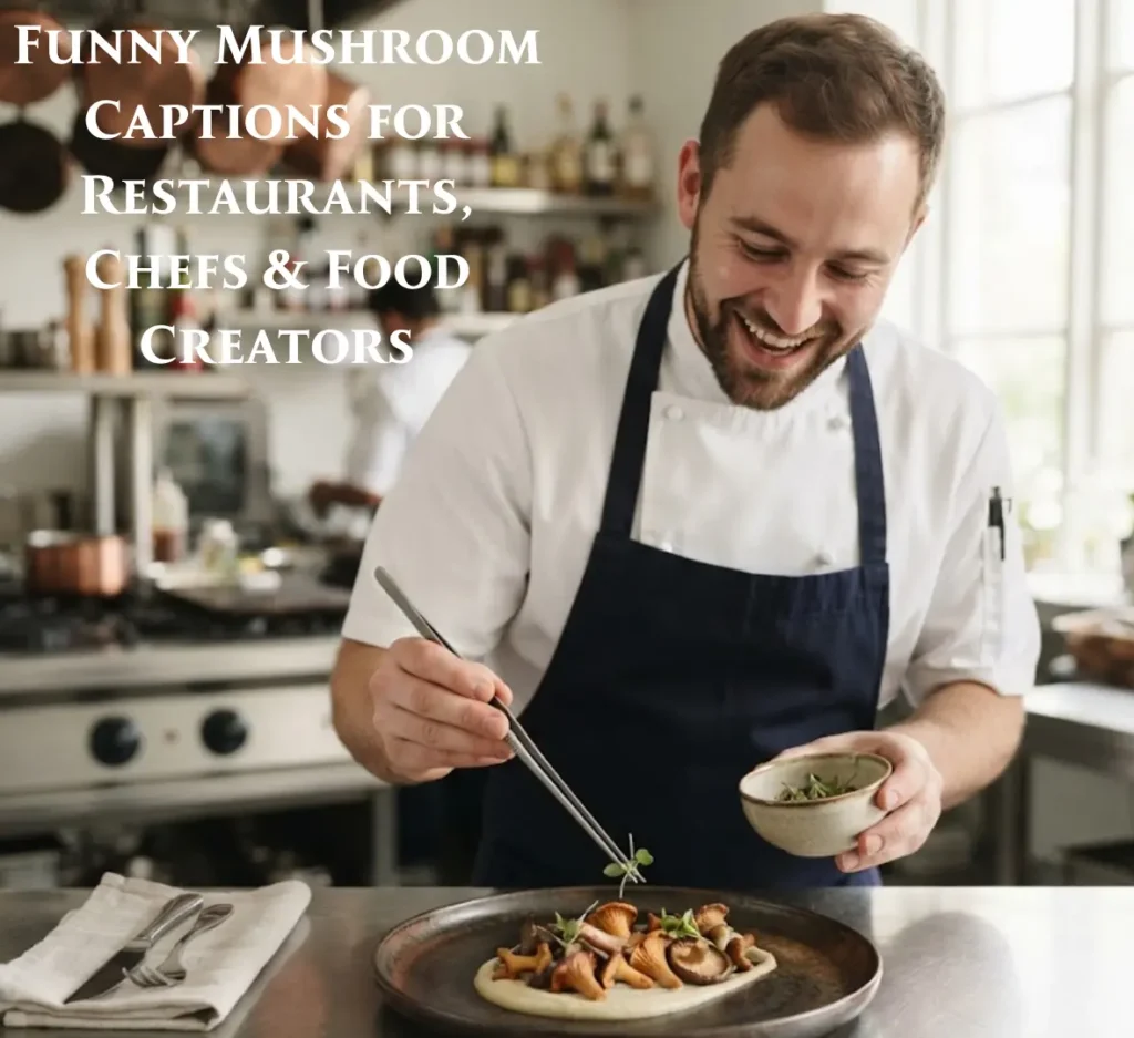 Funny Mushroom Captions for Restaurants, Chefs & Food Creators