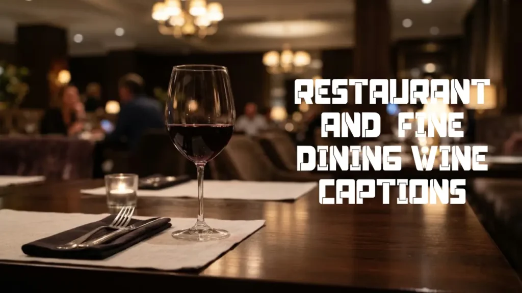 Restaurant & Fine Dining Wine Captions