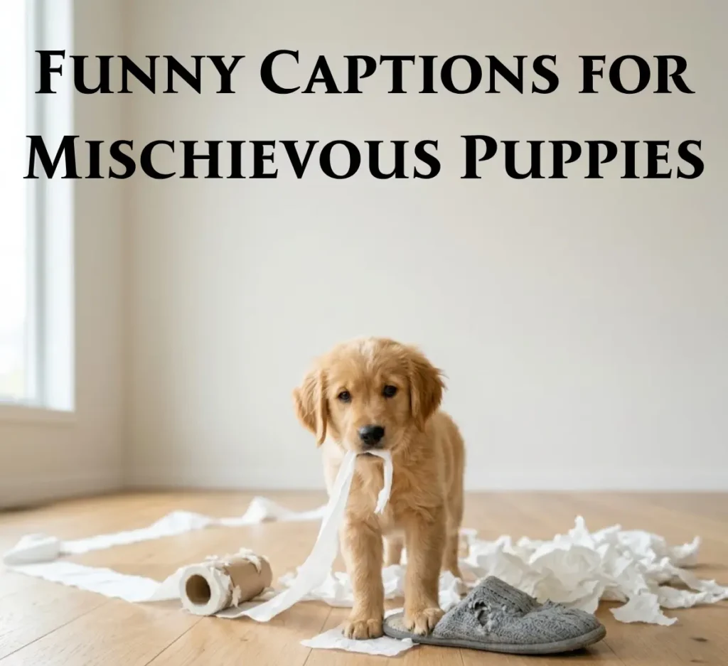 Funny Captions for Mischievous Puppies